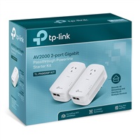 Product Image of TP-Link PA9020P Kit AV2000 2-Port Gigabit Passthrough Powerline Starter Kit