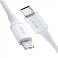 Product Image of UGreen TypeC to Lightning M/M Cable Rubber Shell 1m White 10493