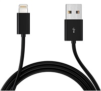 Product Image of Astrotek 1m USB Lightning Data Sync Charger Black Cable for iPhone 6S 6 Plus 5 5S iPad Air Mini iPod